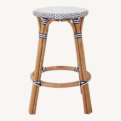Used Serena & Lily Riviera Rattan Backless Counter Stools for sale on AptDeco