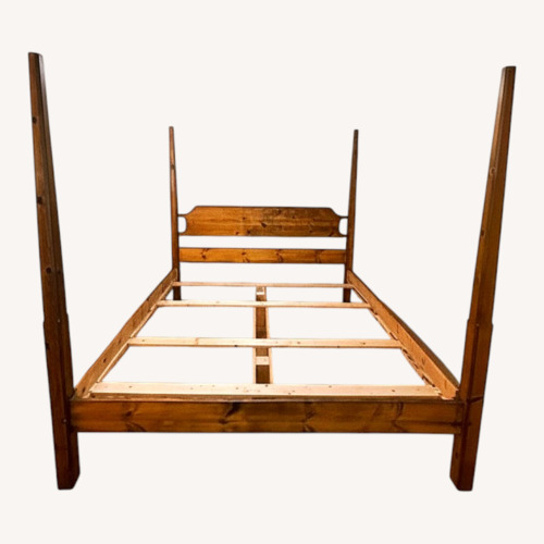 Used Taylor Made Custom Amish-Made Solid Wood King Bed Frame for sale on AptDeco