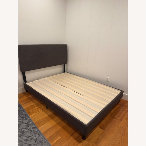 Used DHP Full Size Bed Frame with Wooden Slats for sale on AptDeco