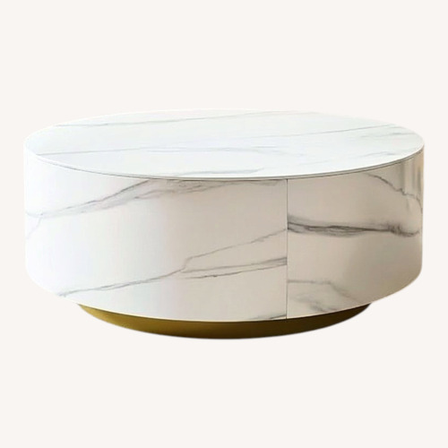Used Amazon Marbled Stone Coffee Table for sale on AptDeco