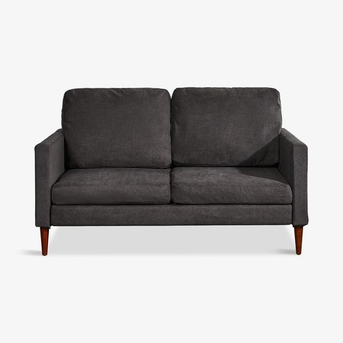 Used Campaign Steel Frame Brushed Weave Grey Loveseat for sale on AptDeco