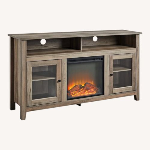 Used Walker Edison Light Brown Wood Media Storage for sale on AptDeco