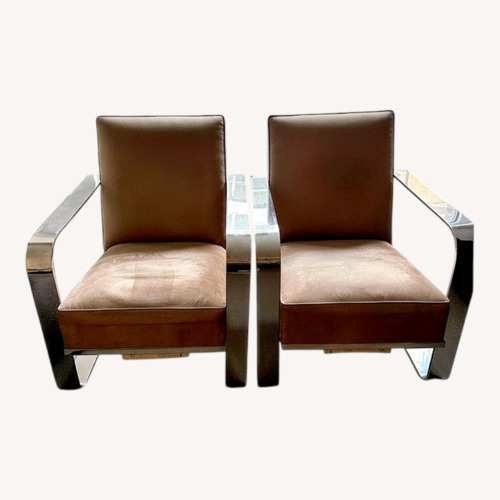 Used Ralph Lauren Natural Suede Armchairs for sale on AptDeco
