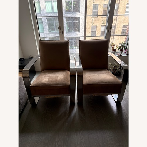 Used Ralph Lauren Natural Suede Armchairs for sale on AptDeco