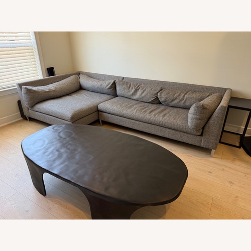 Used CB2 Decker Light Gray Fabric 2 Piece Sectional for sale on AptDeco