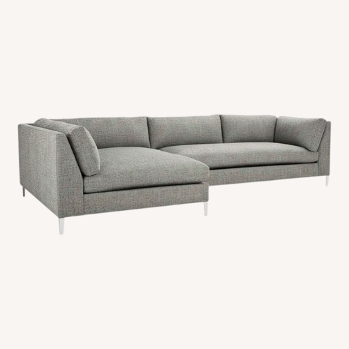 Used CB2 Decker Light Gray Fabric 2 Piece Sectional for sale on AptDeco