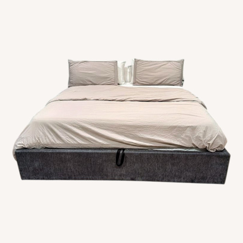 Used Crate & Barrel Gas Lift Storage King Bed for sale on AptDeco