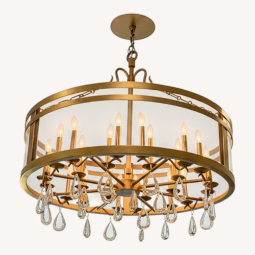 Used Gold Metal Ceiling Lamp for sale on AptDeco