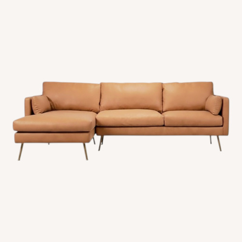 Used Albany Park Light Brown 2 Piece Sectional for sale on AptDeco