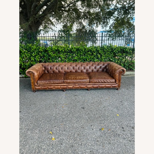 Used Restoration Hardware Chesterfield Leather Sofa for sale on AptDeco