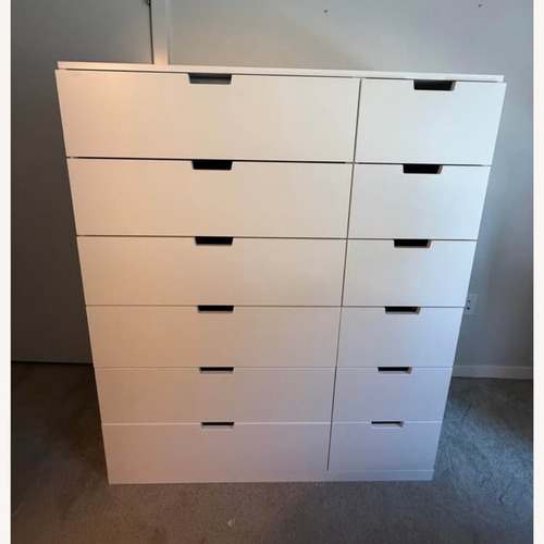 Used IKEA NORDLI Chest of 12 drawers White for sale on AptDeco