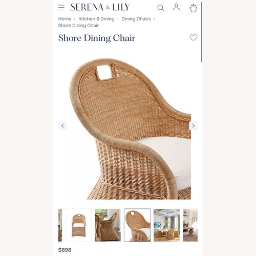 Used Serena & Lily Natural Wicker Dining Chairs for sale on AptDeco