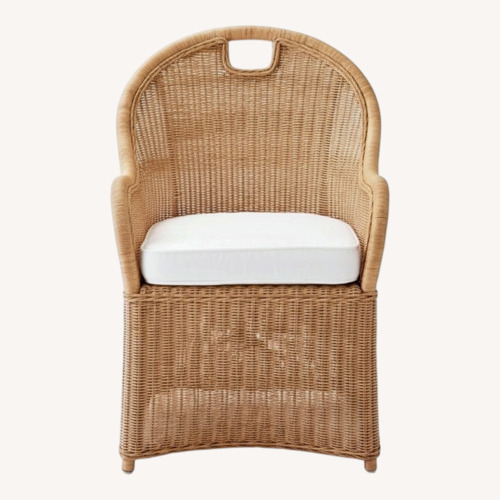 Used Serena & Lily Natural Wicker Dining Chairs for sale on AptDeco