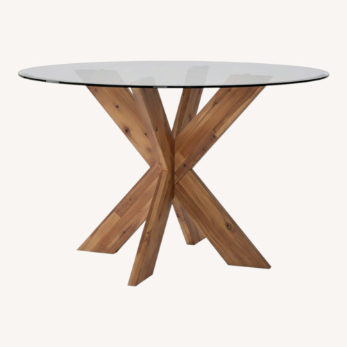 Used World Market Dark Brown Glass Dining Set for sale on AptDeco