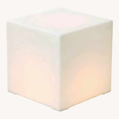 Used Gus Modern White Plastic Floor Lamp/Ottoman for sale on AptDeco