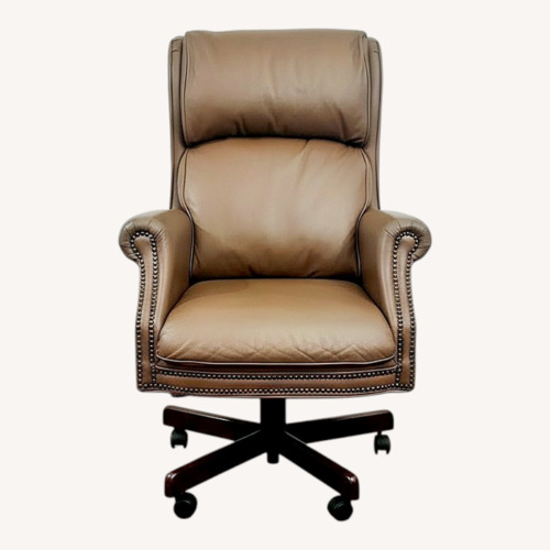 Used Vintage/Antique Dark Brown Leather Office Chair for sale on AptDeco