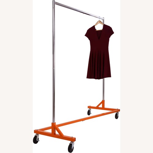 Used Amazon Double Rail Z Rack Rolling Garment Rack for sale on AptDeco