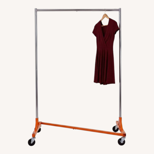 Used Amazon Double Rail Z Rack Rolling Garment Rack for sale on AptDeco