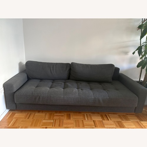 Used CB2 Claremont Dark Grey Futon Couch for sale on AptDeco