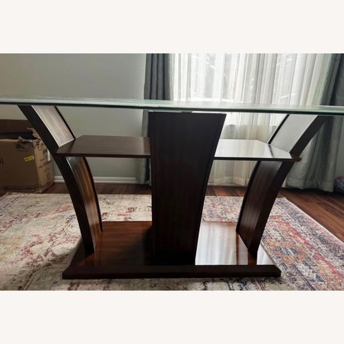 Used Modern Glass Top Dining Table for sale on AptDeco