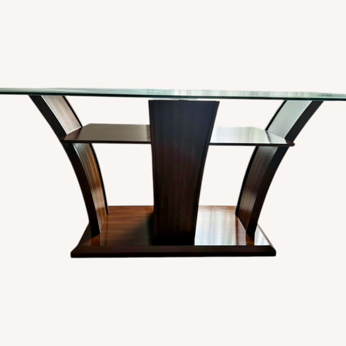 Used Modern Glass Top Dining Table for sale on AptDeco