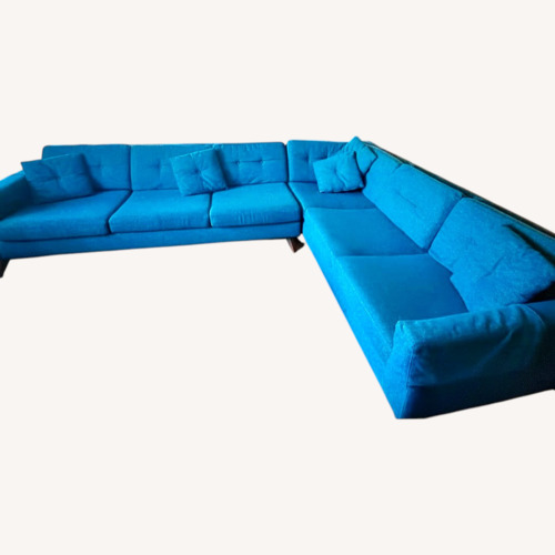 Used Custom Midcentury Modern Sectional (Teal) for sale on AptDeco