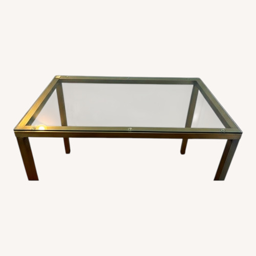 Used Gold and Glass Desk for sale on AptDeco