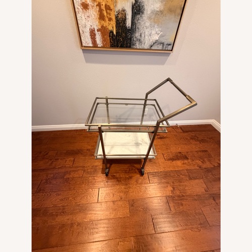 Used Crate & Barrel Renee Bar Cart for sale on AptDeco