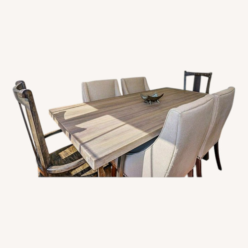 Used Grey Dining Room Table (4 Chairs Are included) for sale on AptDeco