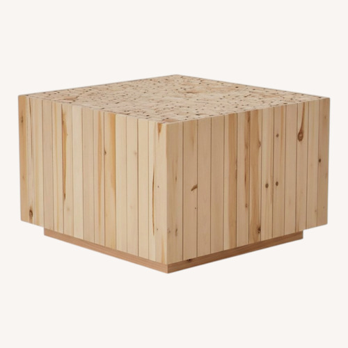 Used Wayfair Natural Square Wood Coffee Table for sale on AptDeco