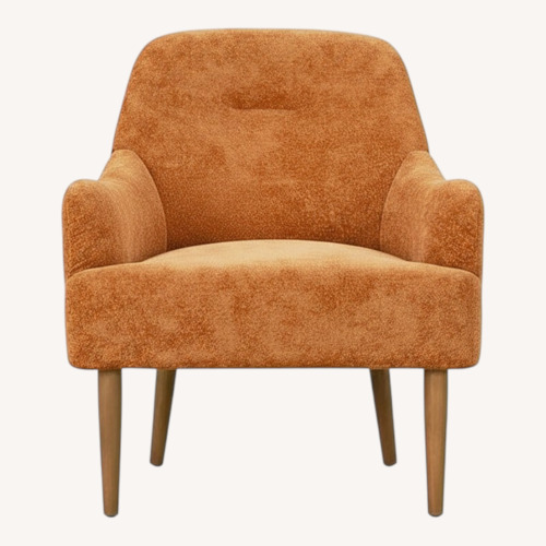 Used Orange Fabric Accent Chair for sale on AptDeco