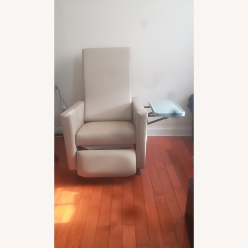 Used Winco Mfg. Natural Faux Leather Nursing Chair for sale on AptDeco