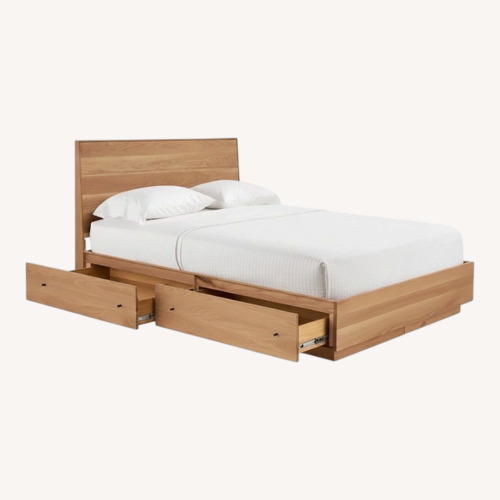 Used Room & Board Hudson Light Brown Wood Queen Bed for sale on AptDeco