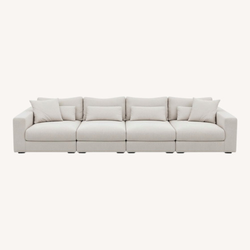 Used Restoration Hardware White Cloud Modular Track 4 Piece Sofa for sale on AptDeco