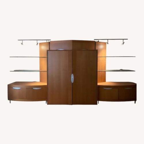 Used Vintage/Antique Natural Wood Media Storage for sale on AptDeco