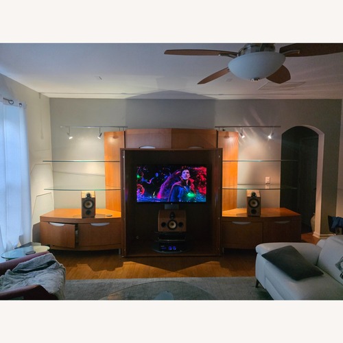 Used Vintage/Antique Natural Wood Media Storage for sale on AptDeco