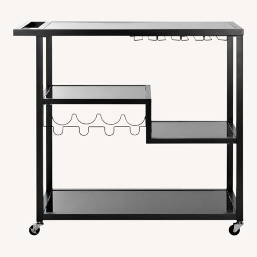 Used Black Metal Bar Cart for sale on AptDeco