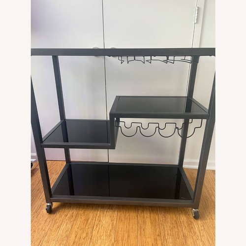 Used Black Metal Bar Cart for sale on AptDeco