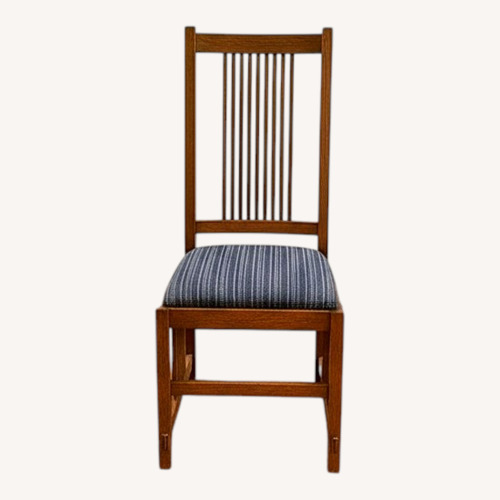 Used Stickley Oak Spindle Dining Chair Set 2 Arm 6 Side for sale on AptDeco