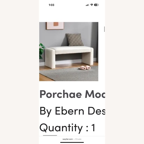 Used Boucle Bench for sale on AptDeco