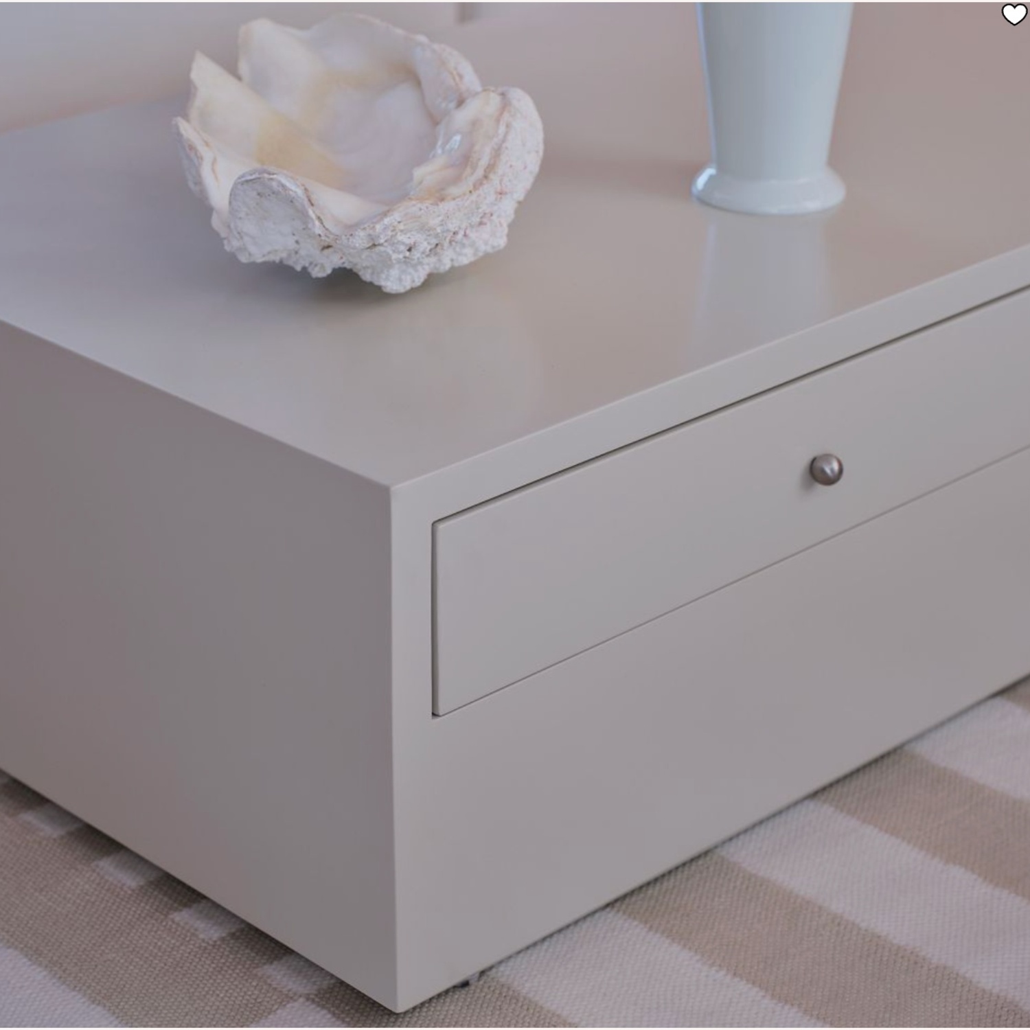 West Elm White Billy Cotton Lacquered Coffee Table (50") - image-6