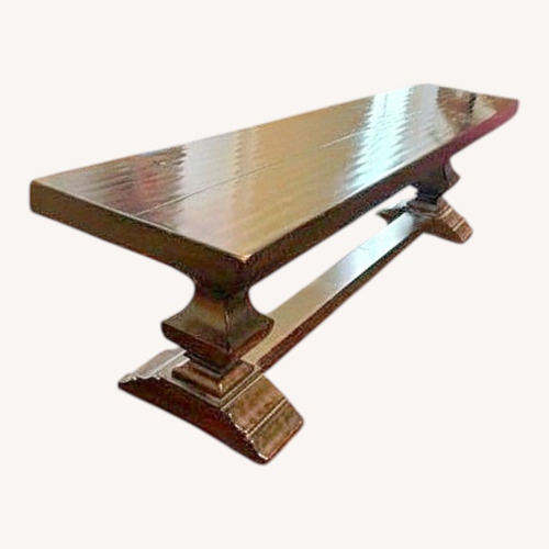 Used Pottery Barn Benchwright Dark Brown Wood Dining Table for sale on AptDeco