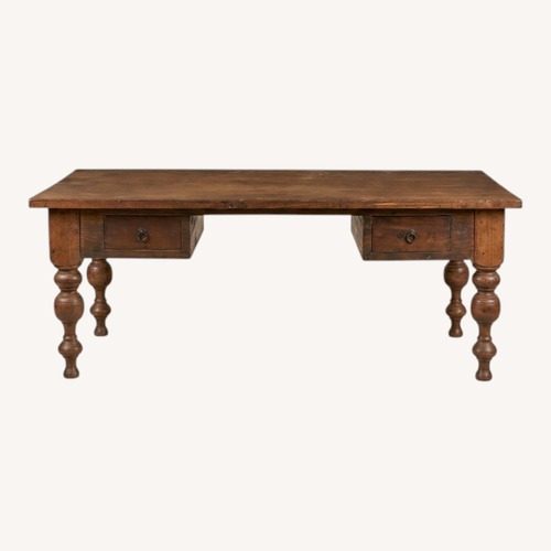 Used Vintage/Antique Finds Dark Brown Wood Desk for sale on AptDeco