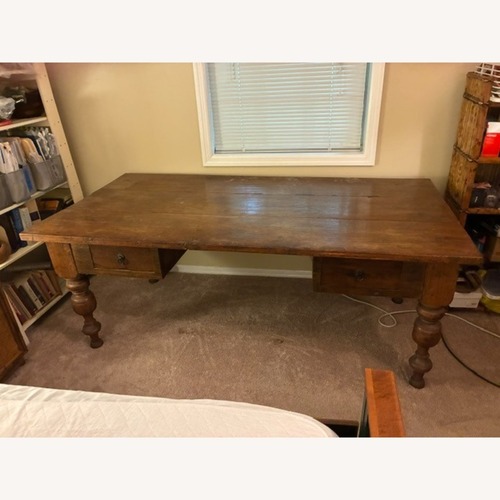 Used Vintage/Antique Finds Dark Brown Wood Desk for sale on AptDeco