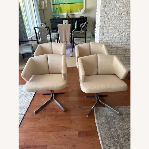 Used Gold Fabric Dining Chairs for sale on AptDeco