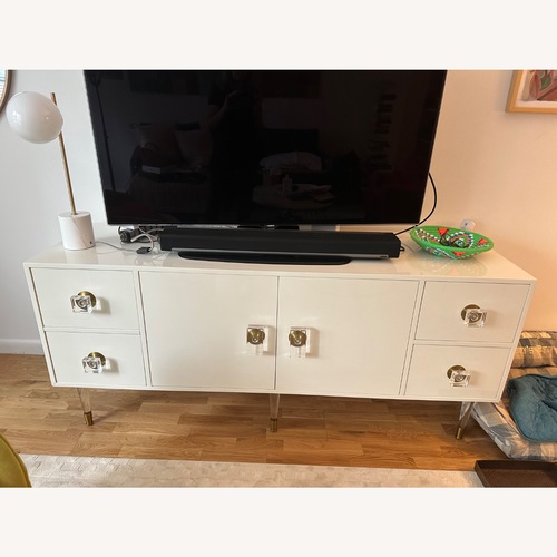 Used Anthropologie White Lacquered Regency Sideboard for sale on AptDeco