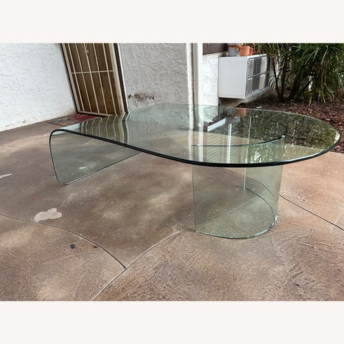 Used Mid Century Post Modern Waterfall Coffee Table for sale on AptDeco