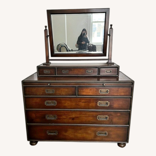 Used Vintage/Antique Finds Dark Brown Wood Dresser for sale on AptDeco