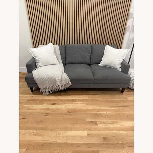 Used Macy's Dark Gray Fabric 3+ Seater Sofa for sale on AptDeco