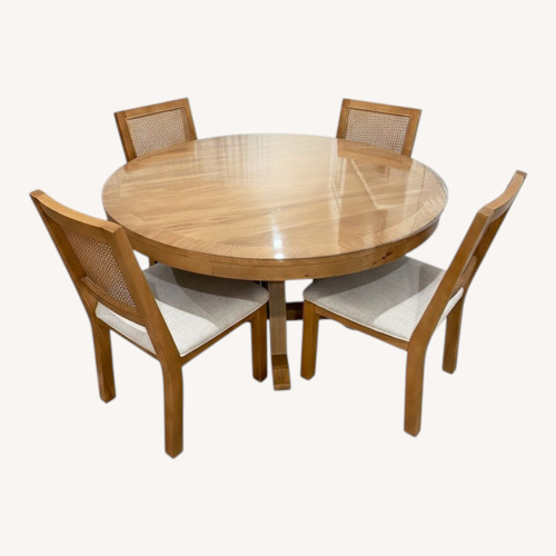 Used Wood Table Dining Set for sale on AptDeco